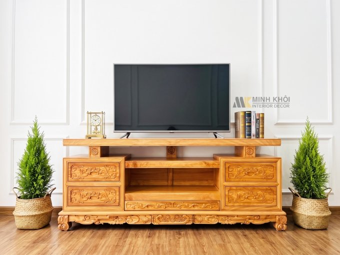 Kệ Tivi Gỗ Gõ Đỏ Hoàng Gia Cao Cấp - KTV928
