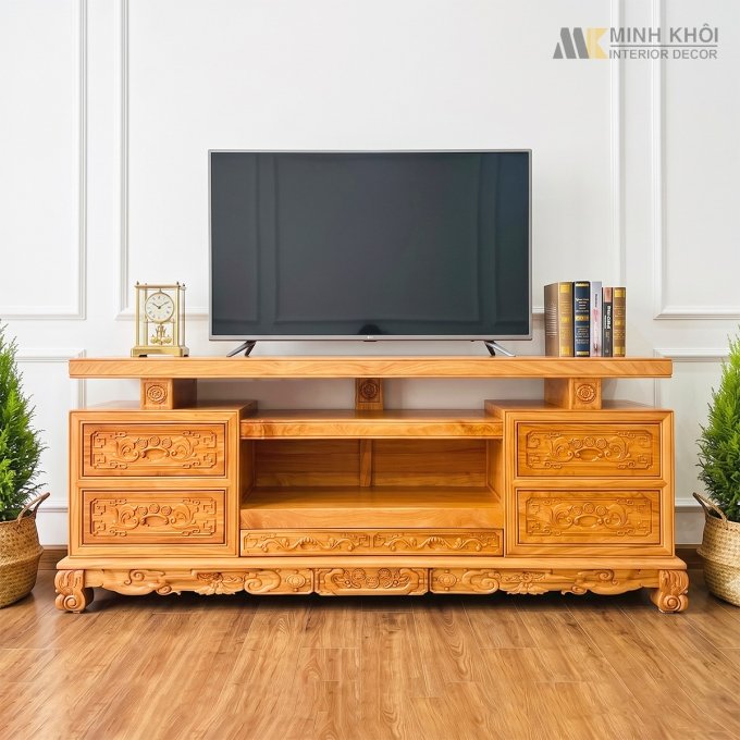 Kệ Tivi Gỗ Gõ Đỏ Hoàng Gia Cao Cấp - KTV928