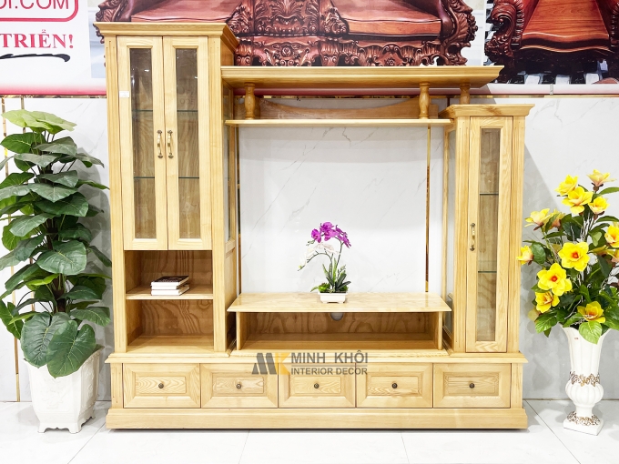 Kệ Tivi Gỗ Sồi Hiện Đại Sang Trọng – KTV811