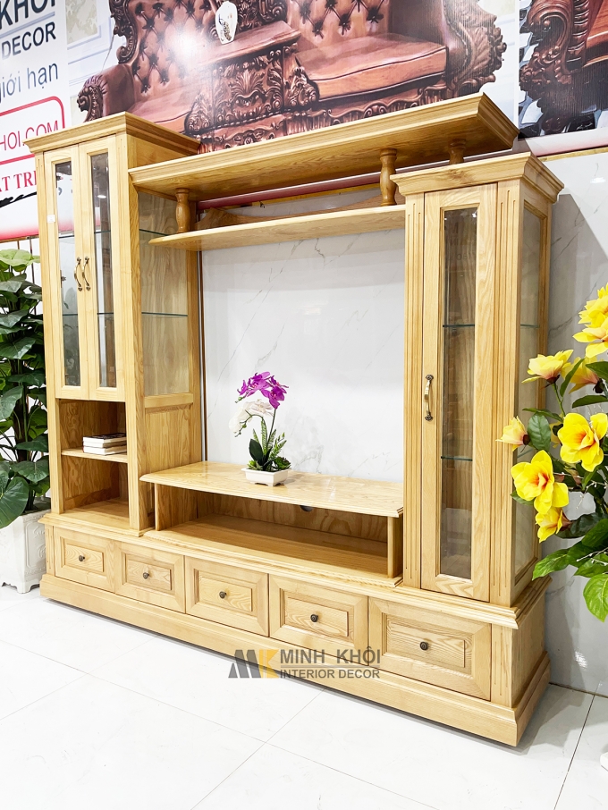 Kệ Tivi Gỗ Sồi Hiện Đại Sang Trọng – KTV811