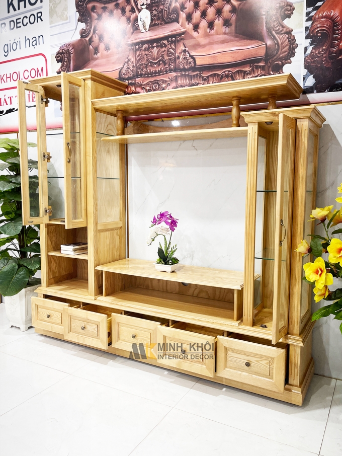 Kệ Tivi Gỗ Sồi Hiện Đại Sang Trọng – KTV811