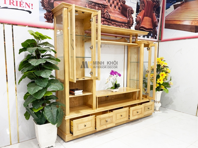 Kệ Tivi Gỗ Sồi Hiện Đại Sang Trọng – KTV811