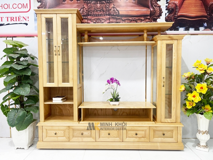 Kệ Tivi Gỗ Sồi Hiện Đại Sang Trọng – KTV811
