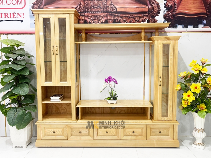 Kệ Tivi Gỗ Sồi Hiện Đại Sang Trọng – KTV811