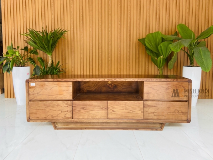 Kệ Tivi Gỗ Sồi Màu Óc Chó Hiện Đại - KTV923
