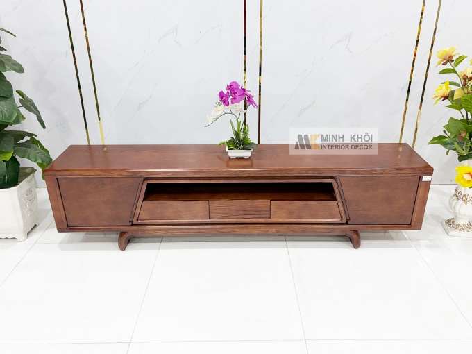 Kệ Tivi Phòng Khách Gỗ Sồi Phủ Óc Chó - KTV915