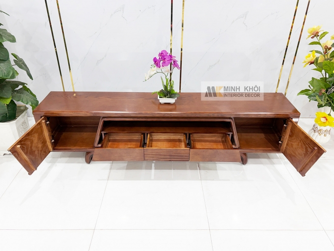 Kệ Tivi Phòng Khách Gỗ Sồi Phủ Óc Chó - KTV915
