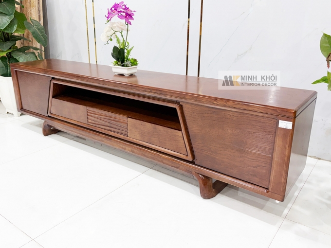 Kệ Tivi Phòng Khách Gỗ Sồi Phủ Óc Chó - KTV915
