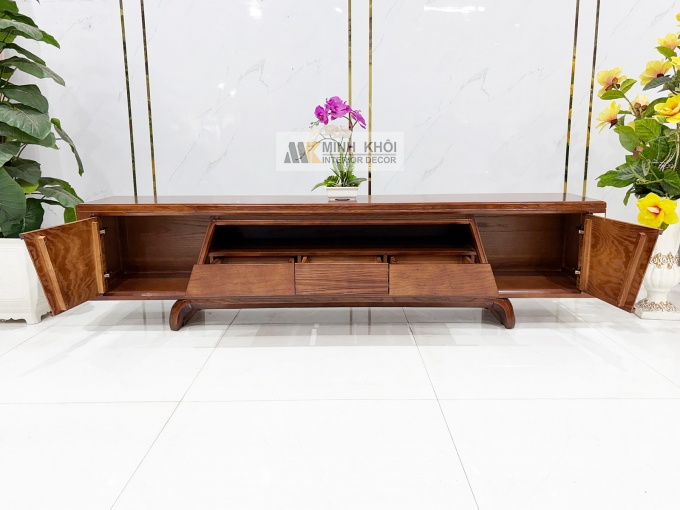 Kệ Tivi Phòng Khách Gỗ Sồi Phủ Óc Chó - KTV915