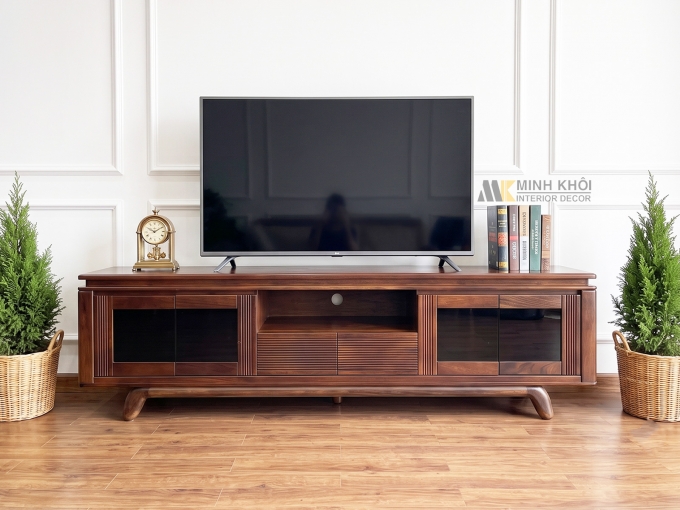 Kệ Tivi Phòng Khách Có Cánh Kính Hiện Đại - KTV2845