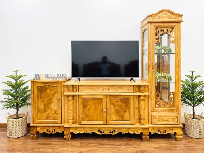 Kệ Tivi Lệch Gỗ Gõ Đỏ Cao Cấp - KTV940