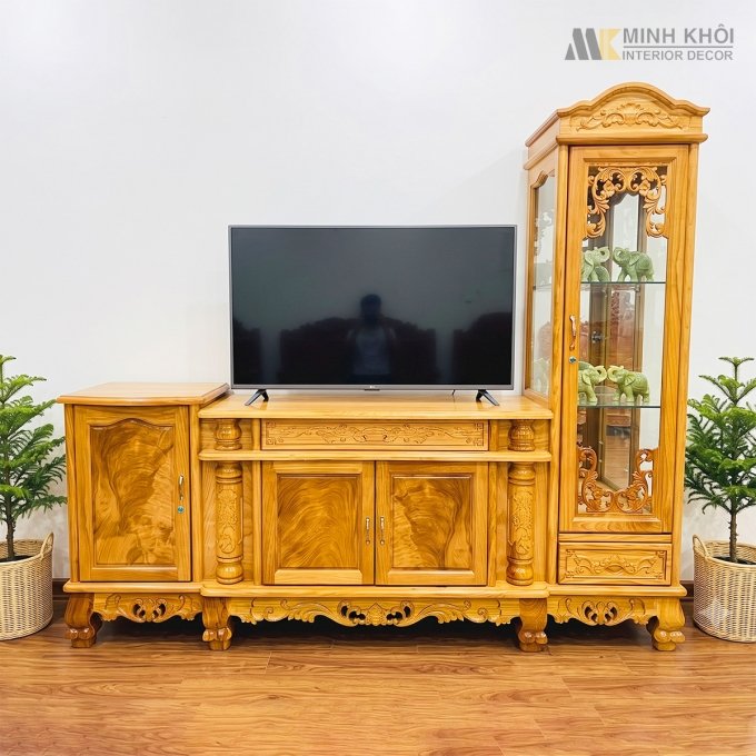Kệ Tivi Lệch Gỗ Gõ Đỏ Cao Cấp - KTV940
