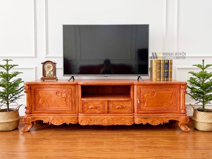 Kệ Tủ Tivi Gỗ Hương Đá - KTV906