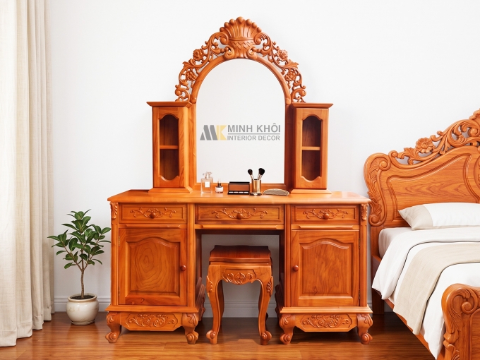 Mẫu Bàn Phấn Đẹp Sang Trọng Quý Phái - BTD901