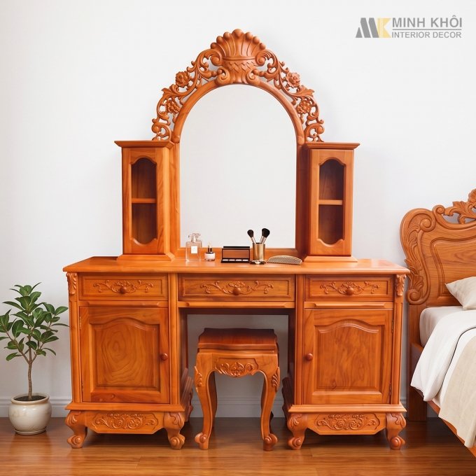 Mẫu Bàn Phấn Đẹp Sang Trọng Quý Phái - BTD901