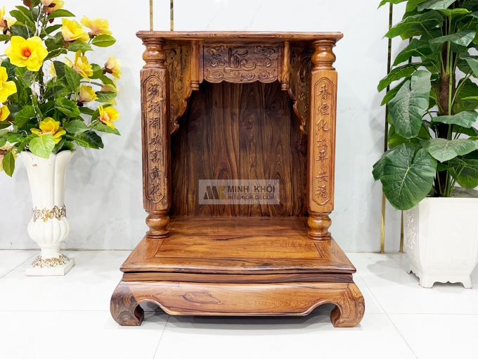 Bàn Thờ Thần Tài Gỗ Cẩm Lai PHÚC LỘC THỌ - BTTT909