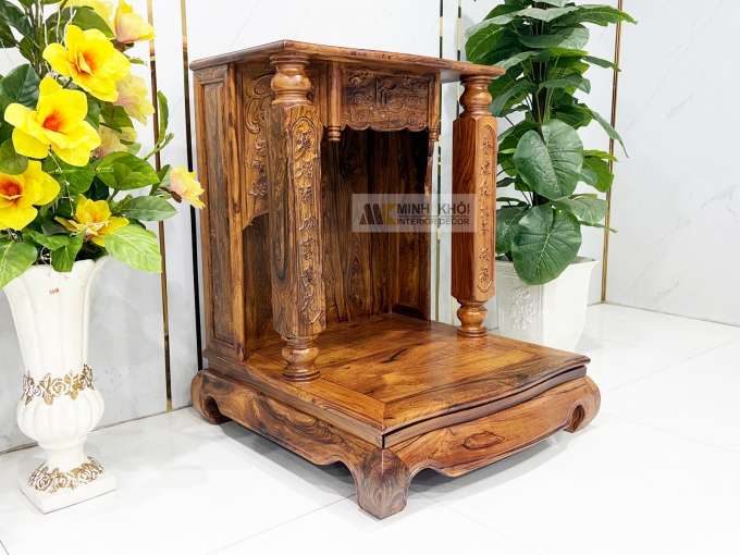 Bàn Thờ Thần Tài Gỗ Cẩm Lai PHÚC LỘC THỌ - BTTT909