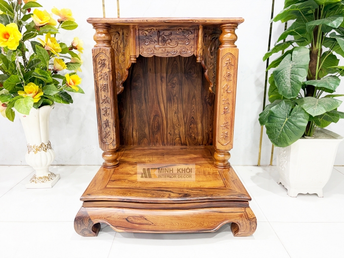 Bàn Thờ Thần Tài Gỗ Cẩm Lai PHÚC LỘC THỌ - BTTT909