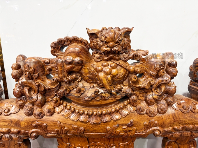 Salon Gỗ Cẩm Lai Nghê Bảo Đỉnh Tay 12 6 Món - SL989