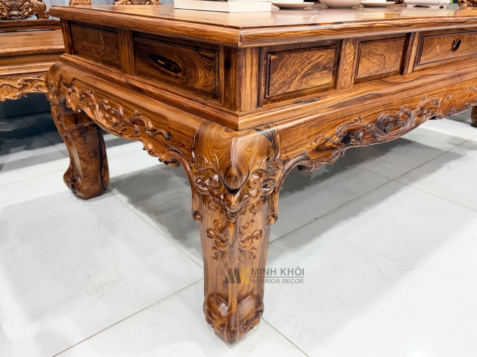 Salon Gỗ Cẩm Lai Tay 12 Chạm Nghê Cao Cấp - SL896