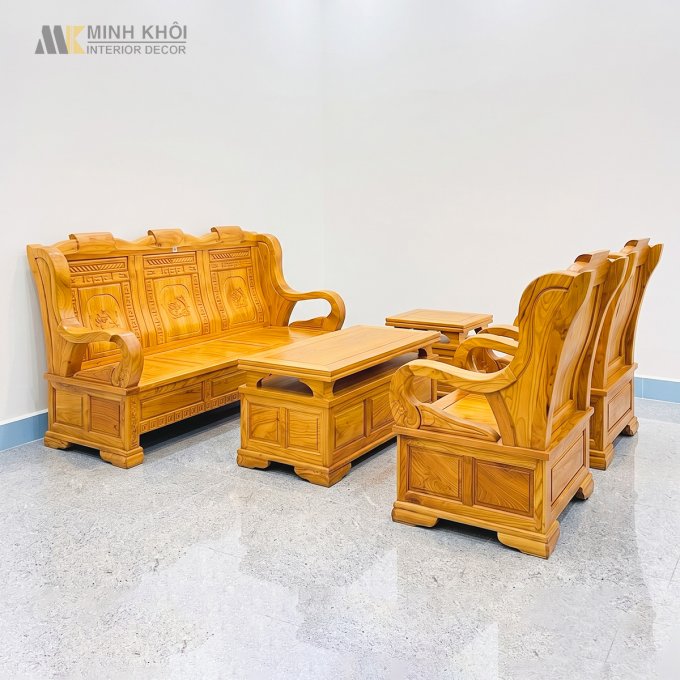 Salon Gõ Đỏ Thúng Thiên Nga 5 Món - SL3002