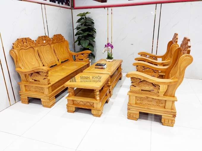 Salon Gỗ Gõ Đỏ Thúng Đỉnh Lân Tay Rùa - SL3012