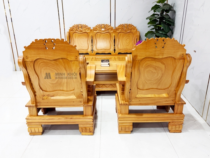 Salon Gỗ Gõ Đỏ Thúng Đỉnh Lân Tay Rùa - SL3012