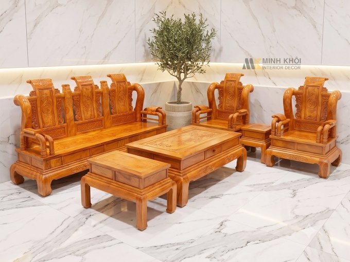 Salon Gỗ Hương Đá Tần Thủy Hoàng tay 14 - SL206