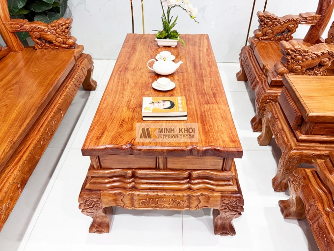 Salon Hương Đá Tay 12 Đào Nghê Mặt Liền 6 Món - SL977