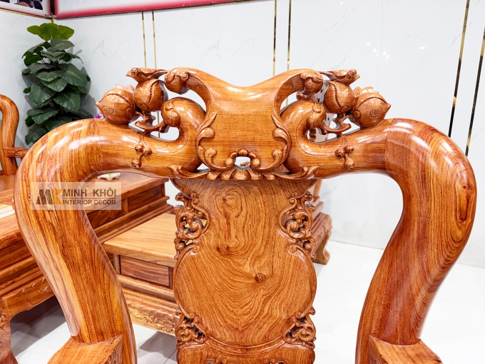 Salon Hương Đá Tay 12 Đào Nghê Mặt Liền 6 Món - SL977