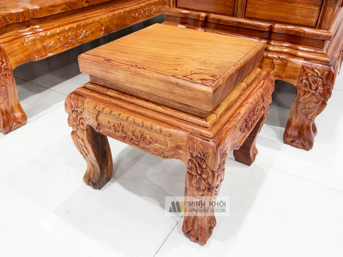 Salon Hương Đá Tay 12 Đào Nghê Mặt Liền 6 Món - SL977