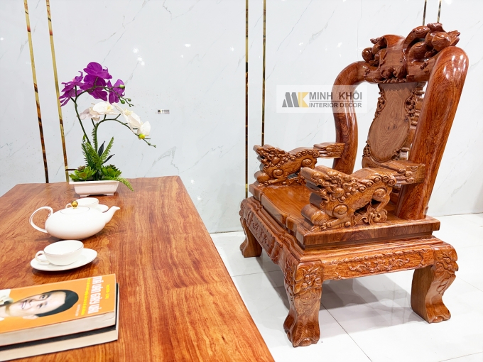 Salon Hương Đá Tay 12 Đào Nghê Mặt Liền 6 Món - SL977