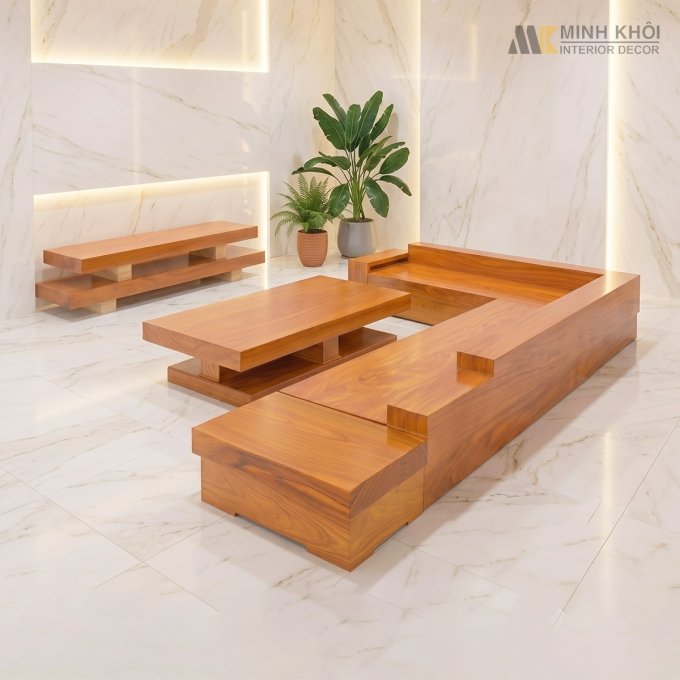 Salon Nguyên Khối Phòng Khách Sang Trọng - SL111