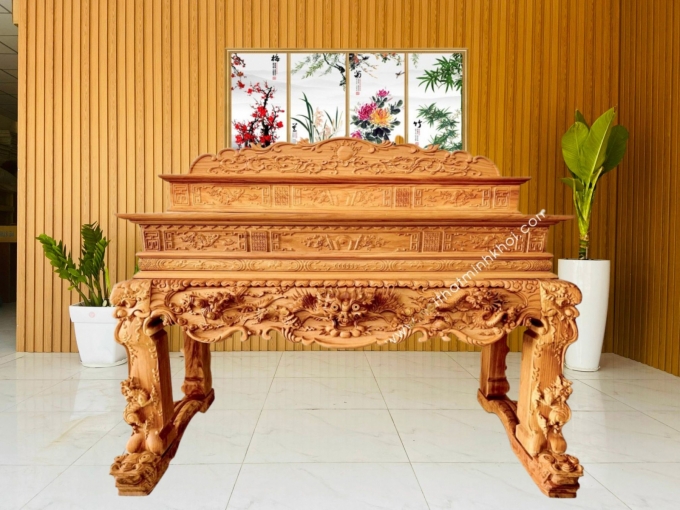 Sập Thờ 2 Tầng Gỗ Gõ Cao Cấp - ST902