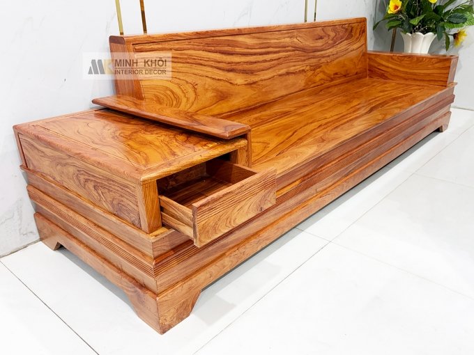 Sofa Gỗ Hương Đá 6 Món Cánh Tiên Thiết Kế Đối - SF941