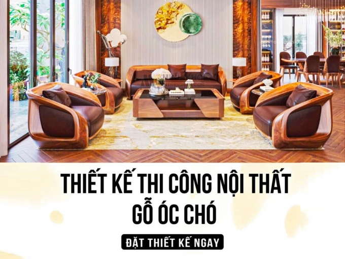Sofa Gỗ Óc Chó Hiện Đại Có Nệm – SF888