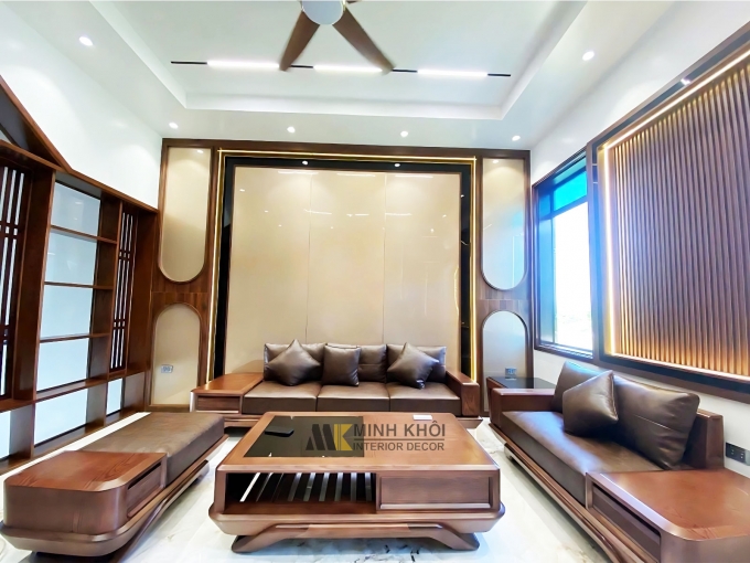 Sofa Gỗ Sồi Óc Chó Hiện Đại – SF934