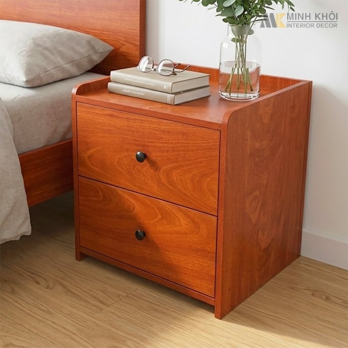 Tab Đầu Giường MFC Vân Xoan Đào 2 Hộc - TDG010