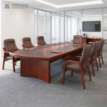 Bàn Họp MDF Nâu Cánh Gián 2m4 x 1m2 - BHVP10127-24
