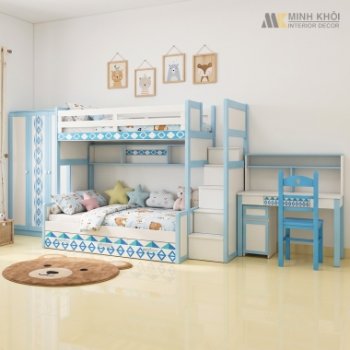 Bộ Phòng Ngủ Học Sinh Có Bàn Học - BPN025