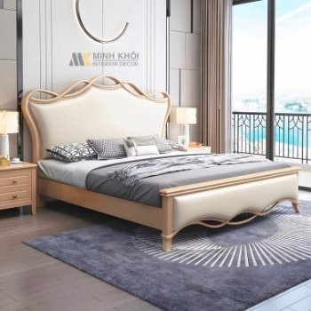 Giường Ngủ Hiện Đại Gỗ Công Nghiệp Bọc Da - GN212