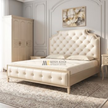 Giường Ngủ Hiện Đại Gỗ Công Nghiệp Bọc Da - GN225