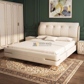 Giường Ngủ Hiện Đại Gỗ Công Nghiệp Bọc Da - GN229