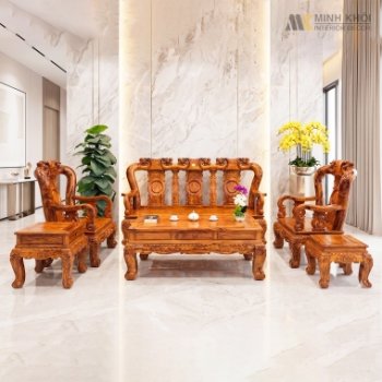 Salon Gỗ Cẩm Lai Cột 12 - 6 Món (HÀNG HIẾM) - SL135
