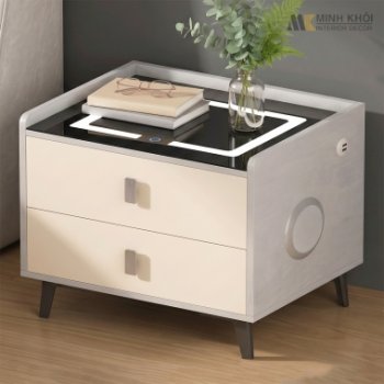 Táp Đầu Giường MDF Thông Minh Có Sạc Không Dây - TDG017