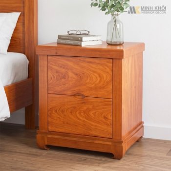 Tủ Đầu Giường Tay Nắm Âm 2 Hộc Kéo - TDG224