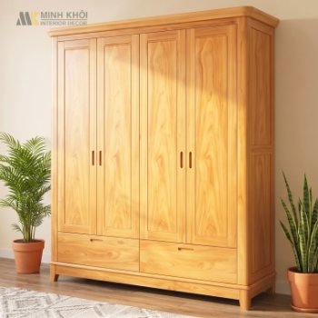 Tủ Quần Áo 4 Cánh Tay Âm Hiện Đại - TA925