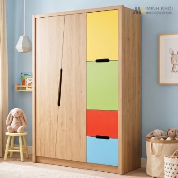 Tủ Quần Áo Trẻ Em Hiện Đại Nhiều Màu Sắc - FCH142N