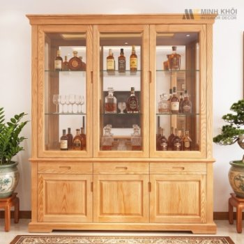 Tủ Rượu 3 Cánh Kính Thiết Kế Hiện Đại - TR999
