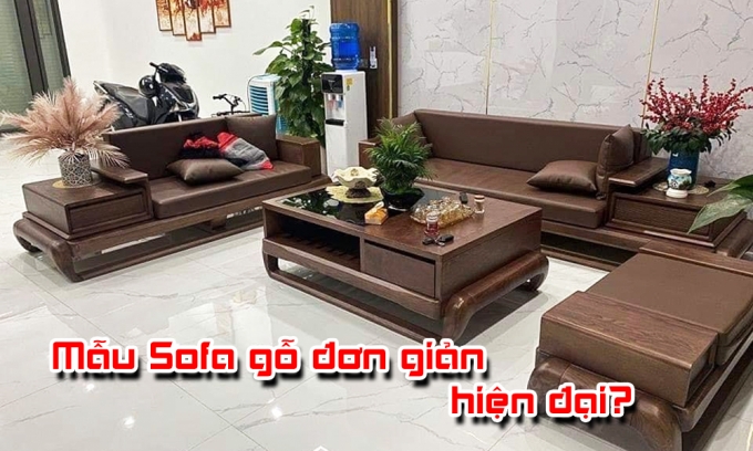 Sofa gỗ hiện đại đơn giản